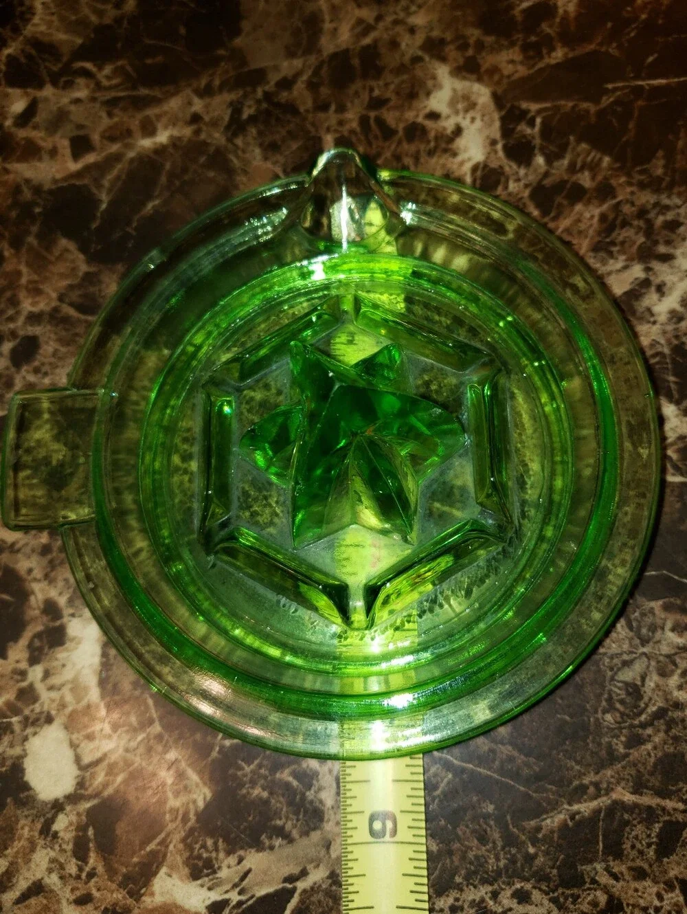 Vintage/Antique Uranium Glass Juicer
